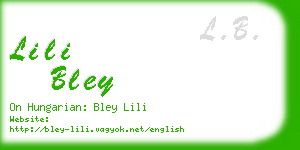 lili bley business card